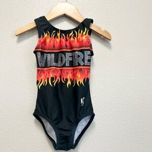 “Wildfire” Gymnastics Bee Leotard Size 4/5